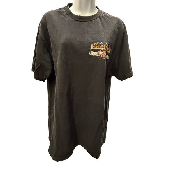 Harley Davidson Other - 🏍️ Harley Davidson Ketchikan L Alaska Graphic Tee Black Biker Streetwear Shirt